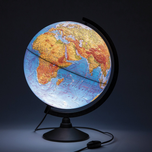 Глобус физический/политический Globen Классик, диаметр 320 мм, с подсветкой фото 2