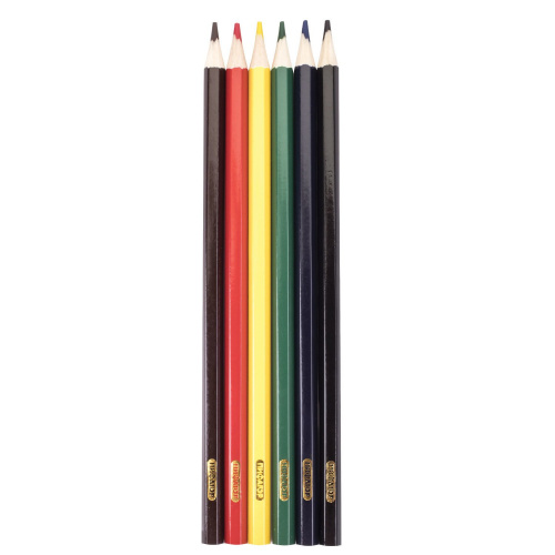 Карандаши цветные ПИФАГОР, 6 цветов, классические, заточенные, картонная упаковка фото 2