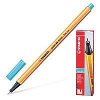 Ручка капиллярная (линер) STABILO "Point 88", корпус оранжевый, небесная лазурь