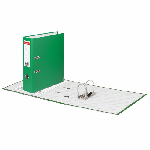 Папка-регистратор BRAUBERG, покрытие из ПВХ, 80 мм, с уголком, зеленая фото 7