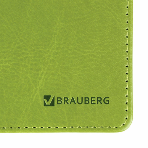 Планинг настольный недатированный BRAUBERG "Rainbow", 305x140 мм, кожзам, 60 л., зеленый фото 4