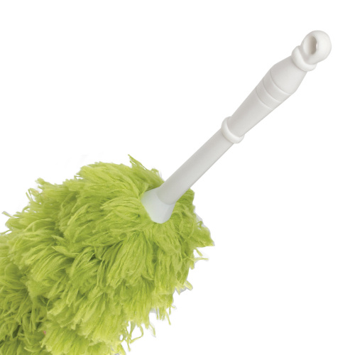 Пипидастр для уборки пыли LAIMA, метелка 35 см, рукоятка 20 см, зеленый фото 6