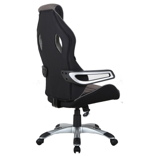 Кресло компьютерное BRABIX "Techno GM-002", ткань, черное/серое, вставки белые фото 6