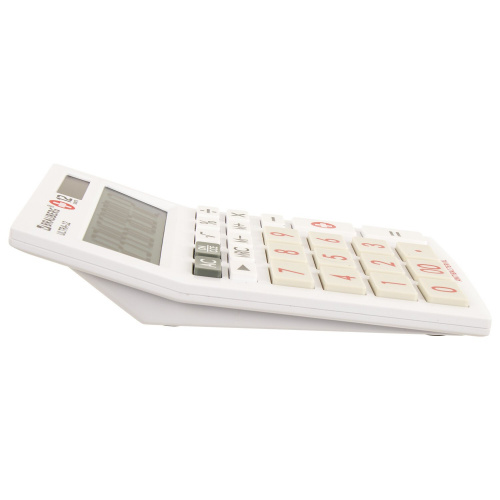 Калькулятор настольный BRAUBERG, 192x143 мм, 12 разрядов, двойное питание, антиб.покр., белый фото 8