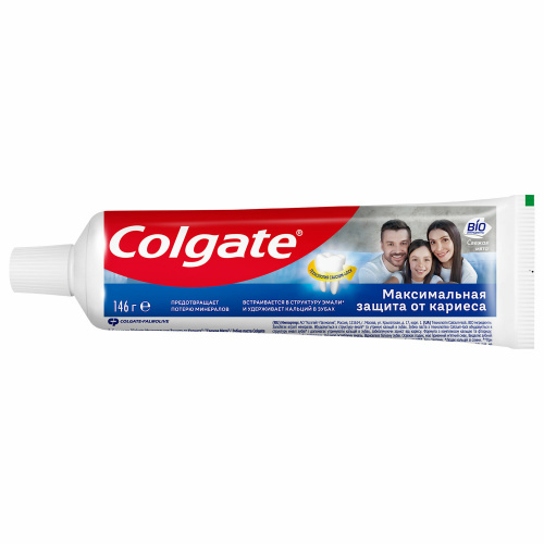 Зубная паста 100мл COLGATE "Свежая мята", защита от кариеса, с фторидом и кальцием, ш, 7891024149102 фото 6