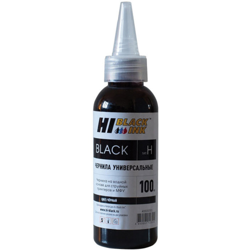 Чернила HI-BLACK для HP (Тип H), универсальные, черные 0,1 л, водные