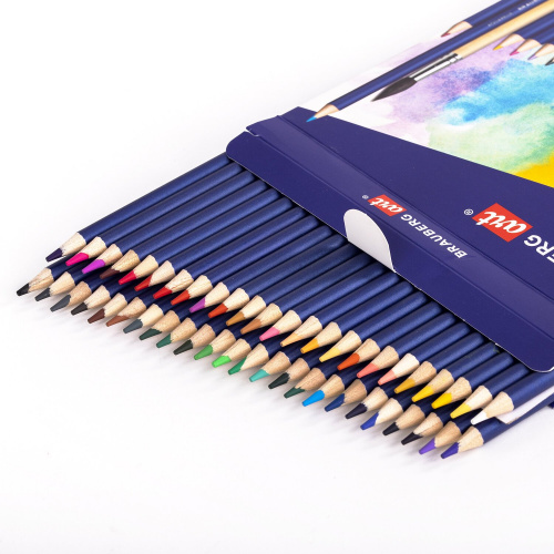 Карандаши художественные цветные акварельные BRAUBERG ART CLASSIC, 48 цветов, грифель 3,3 мм фото 8