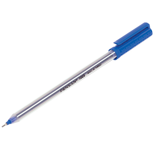 Ручка шариковая масляная PENSAN 1005, СИНЯЯ, корпус прозрачный, узел 0,7 мм, линия письма 0,5 мм фото 6