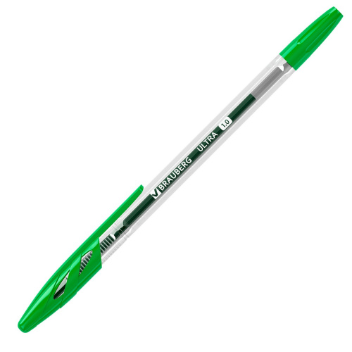 Ручка шариковая BRAUBERG "ULTRA", узел 1 мм, зеленая фото 9