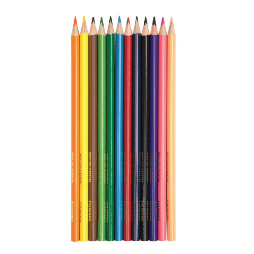 Карандаши цветные ГАММА "Мультики", 12 цветов, заточенные, трехгранные, картонная упаковка фото 2