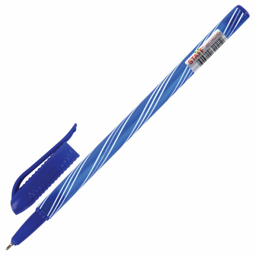 Ручка шариковая STAFF "College BP-12", корпус ассорти, линия письма 0,35 мм, синяя фото 4