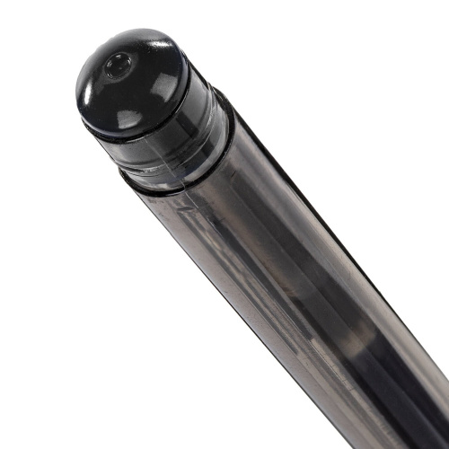 Ручка гелевая с грипом STAFF "Basic", корпус тонированный, линия письма 0,35 мм, черная фото 2