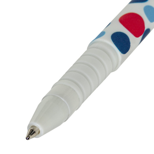 Ручка шариковая BRAUBERG SOFT TOUCH GRIP "DOTS", мягкое покрытие, ассорти, узел 0,7 мм, синяя фото 8
