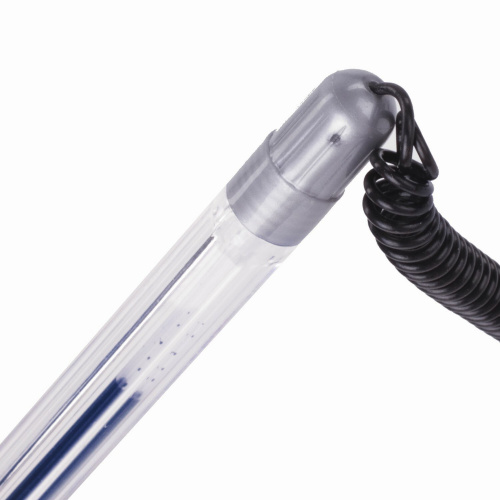 Ручка шариковая настольная BRAUBERG "Counter Pen", пружинка, корпус серебристый, 0,5 мм, синяя фото 8