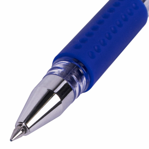 Ручка гелевая с грипом BRAUBERG "EXTRA GT", СИНЯЯ, стандартный узел 0,5 мм, линия 0,35 мм, 143915 фото 8