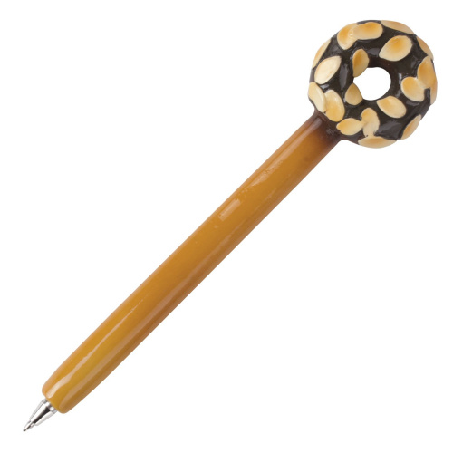 Ручка фигурная "ПОНЧИКИ", СИНЯЯ, 4 дизайна ассорти, линия письма 0,5 мм, дисплей, BRAUBERG, 142759 фото 6