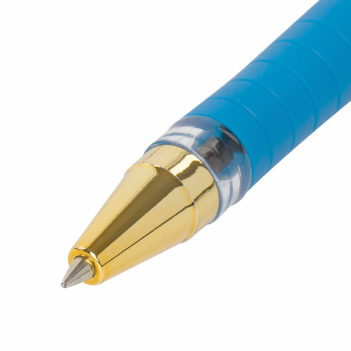 Ручка шариковая масляная с грипом BRAUBERG "Model-XL GLD", линия письма 0,25 мм, синяя фото 7