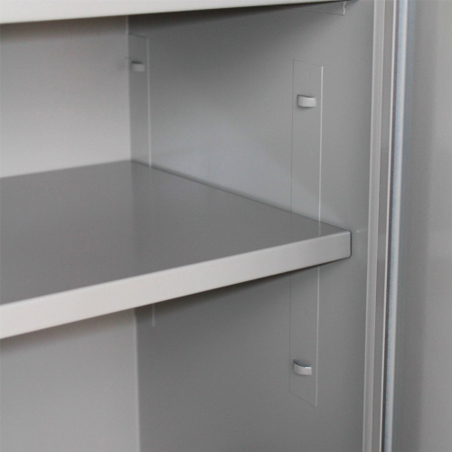 Шкаф металлический для документов BRABIX "KBS-10", 1803х880х390 мм, 77 кг, 2 отделения, сварной фото 4