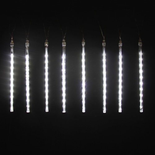 Электрогирлянда-занавес уличная "Сосульки" 2,1х0,3 м, 160 LED, холодный белый, 220 V, ЗОЛОТАЯ СКАЗКА, 591340 фото 2