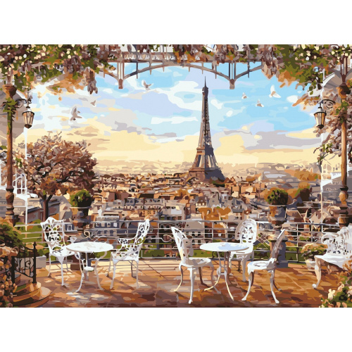 Картина по номерам ОСТРОВ СОКРОВИЩ "Париж", 40х50 см, 3 кисти, акриловые краски фото 8