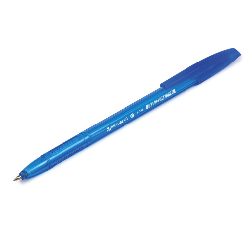 Ручка шариковая BRAUBERG "X-333", корпус тонированный, линия письма 0,35 мм, синяя фото 3