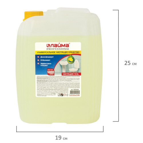 Чистящее средство для сантехники "Laima" Professional Лимон 5 кг фото 2