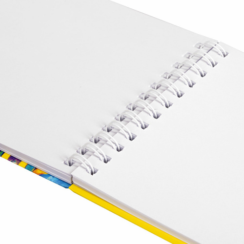 Скетчбук белая бумага BRAUBERG ART DEBUT, 100 г/м2 165х240 мм, 80 л., гребень, твердая обложка фото 2