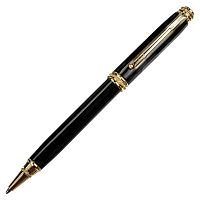 Ручка подарочная шариковая GALANT "Black", корпус черный, золотистые детали, синяя