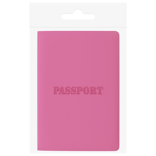 Обложка для паспорта STAFF "ПАСПОРТ", мягкий полиуретан, розовая фото 2