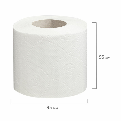 Бумага туалетная LAIMA, бытовая, спайка 4 шт., 3-х слойная, (4х18 м), белая фото 6