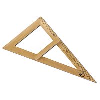 Треугольник для классной доски МОЖГА, деревянный, 60х30х40 см, прямоугольный