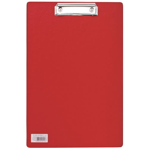 Доска-планшет BRAUBERG "Comfort", с прижимом, А4, картон/ПВХ, красная фото 3