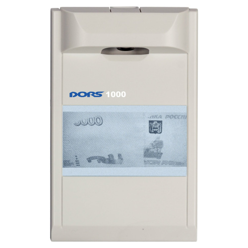 Детектор банкнот DORS, ЖК-дисплей 10 см, просмотровый, ИК-детекция, спецэлемент "М", серый фото 2