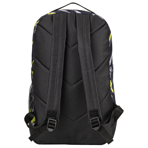 Рюкзак STAFF STRIKE, 45х27х12 см, универсальный, 3 кармана, черно-салатовый фото 4