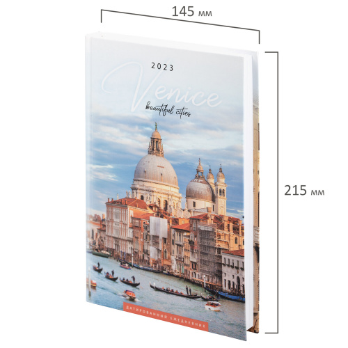 Ежедневник датированный на 2023 STAFF "Venice", 145х215 мм, А5, ламинированная обложка фото 3