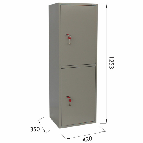 Шкаф металлический для документов BRABIX "KBS-023Т", 1253х420х350 мм, 27,5 кг, 2 отделения, сварной фото 6