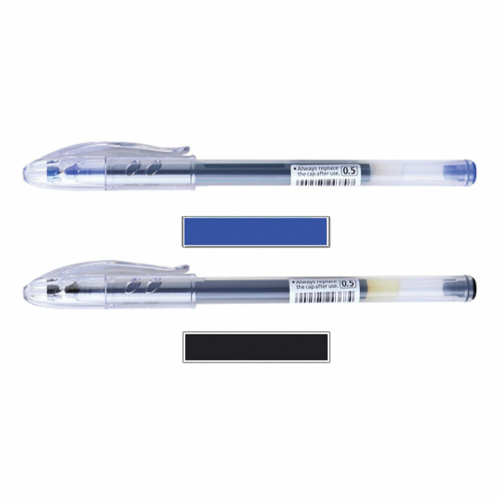 Ручка гелевая PILOT "Super Gel", корпус прозрачный, узел 0,5 мм, линия письма 0,3 мм, синяя фото 4