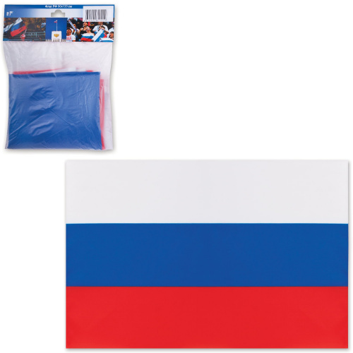 Флаг России NO NAME, 90х135 см, карман под древко, упаковка с европодвесом