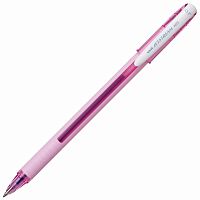 Ручка шариковая масляная с грипом UNI JetStream, СИНЯЯ, корпус розовый, линия 0,35мм, ш/к 03750