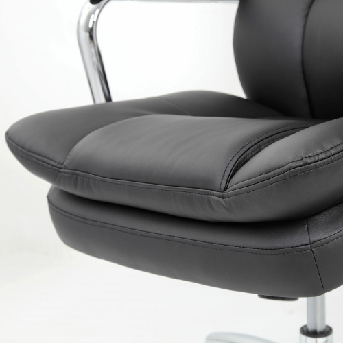 Кресло офисное BRABIX PREMIUM "Amadeus EX-507", экокожа, хром, черное фото 5