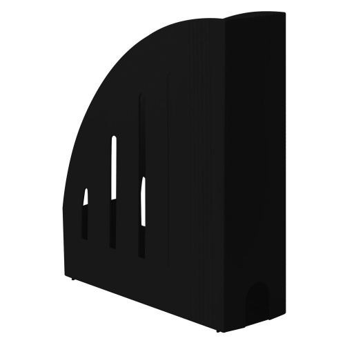 Лоток вертикальный для бумаг BRAUBERG "Energy", 261х85х300 мм, эргономичная форма, черный фото 3