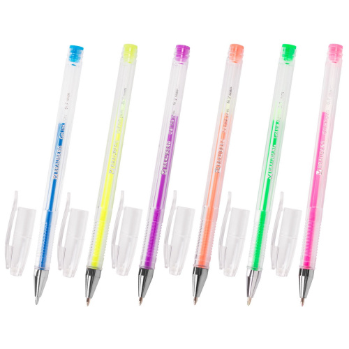 Ручки гелевые BRAUBERG "Jet", 6 цветов, неоновые, узел 0,7 мм, линия письма 0,5 мм фото 10