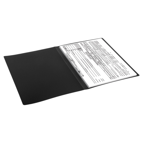 Папка с металлическим скоросшивателем STAFF, до 100 листов, черная фото 5