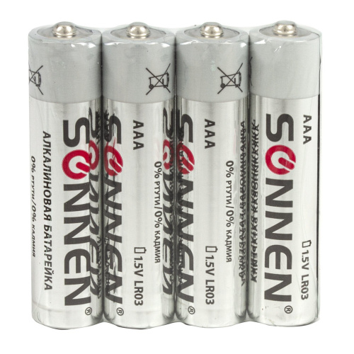 Батарейки SONNEN Alkaline, ААА, 24 шт., алкалиновые, мизинчиковые, короб фото 3