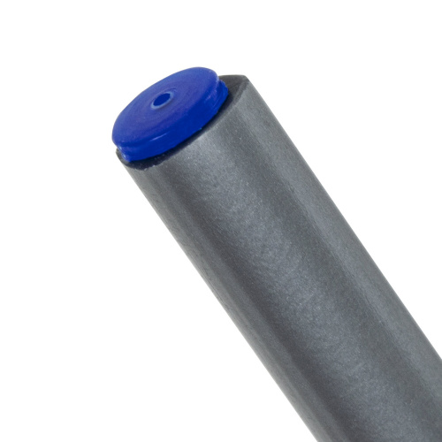 Ручка шариковая масляная STAFF EVERYDAY, трехгранная, корпус серый, синяя фото 5