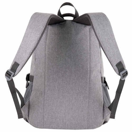 Рюкзак BRAUBERG, 46х31х18 см, универсальный, 3 отделения, светло-серый фото 4