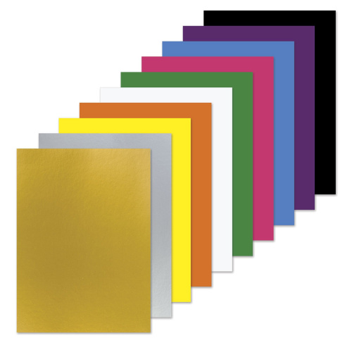 Картон цветной ПИФАГОР "Лисенок", А4, немелованный (матовый), 10 листов 10 цветов, в папке фото 2