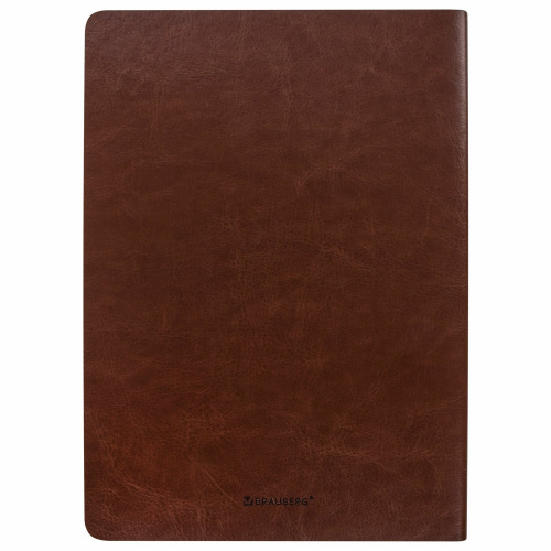 Тетрадь BRAUBERG VIVA, 48 л., A5, 147х210 мм, в линию, обложка гладкий кожзам, сшивка, коричневый фото 8