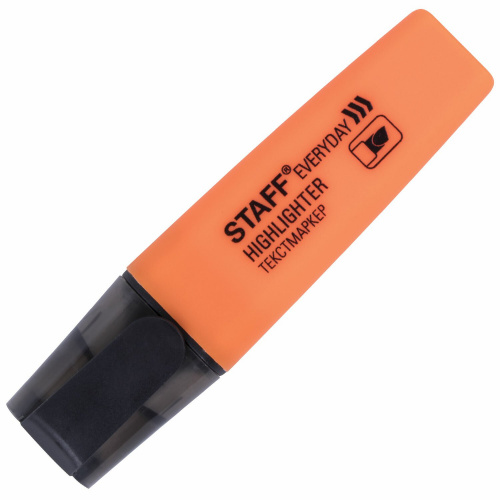 Текстовыделитель STAFF "EVERYDAY", скошенный наконечник, 1-5 мм, оранжевый фото 7