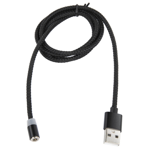 Кабель магнитный для зарядки SONNEN, 3 в 1 USB 2.0-Micro USB/Type-C/Ligtning, 1 м, черный
